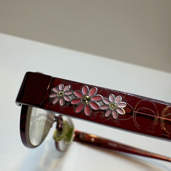 Coach Eyeglasses Frames Roslyn (909AF) Bordeaux 603 / 49-17-135 - Picture 7 of 13